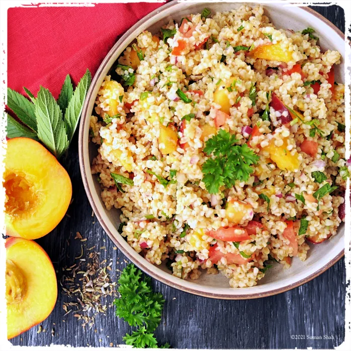 Stone Fruit & Heirloom Tomato Tabouli
